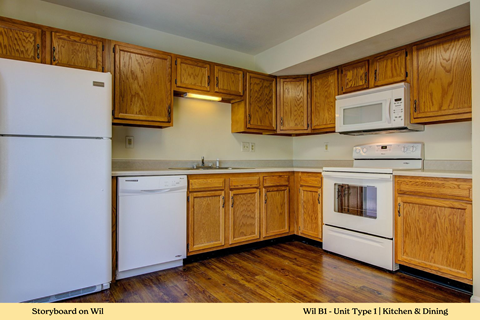 Floor plan for 2 beds, 1.5 baths, 950 sqft